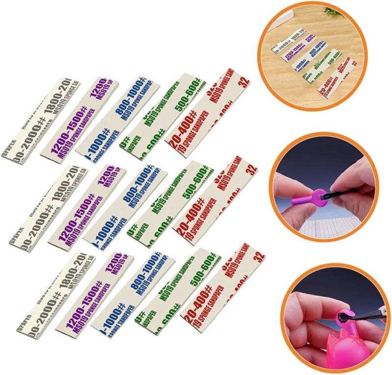 50Pcs Washable Sanding Sponge Multiple Grits Flexible for Wood Plastic Resin Metal Polishing - Image 4